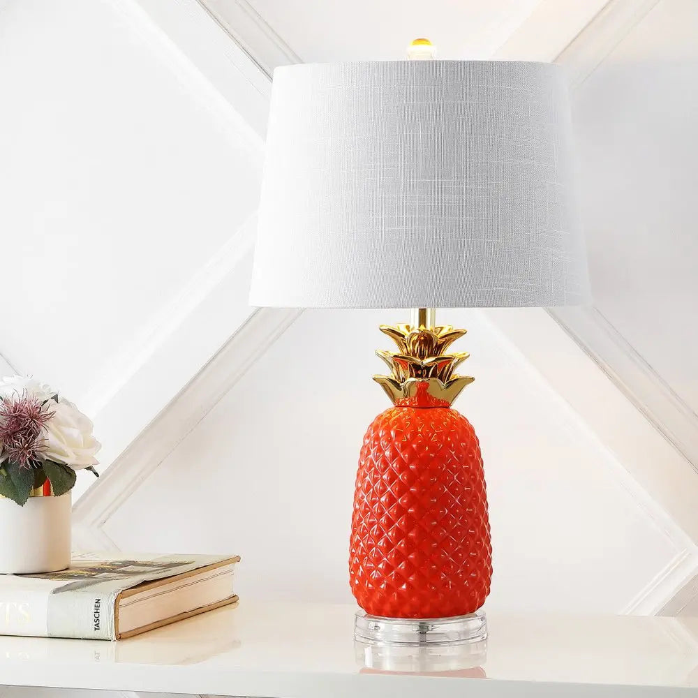23" Clear Pineapple Table Lamp LED With Globe Shade HomeRoots