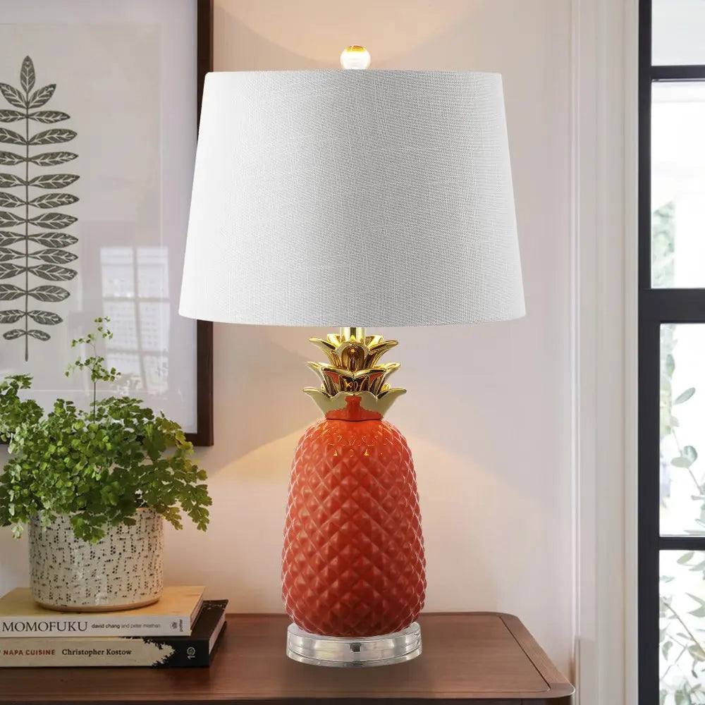23" Clear Pineapple Table Lamp LED With Globe Shade HomeRoots