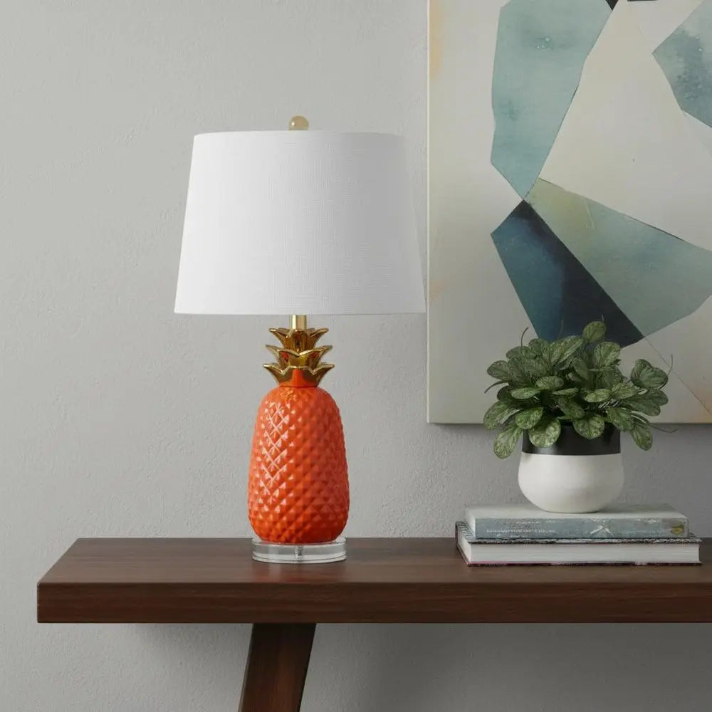 23" Clear Pineapple Table Lamp LED With Globe Shade HomeRoots