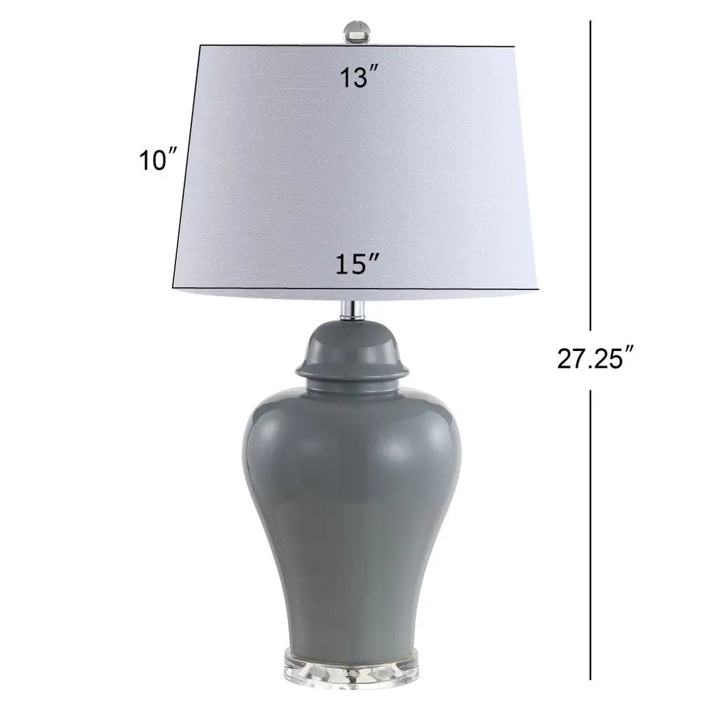 Set of Two 27" Clear Novelty Table Lamps LED With Globe Shades HomeRoots
