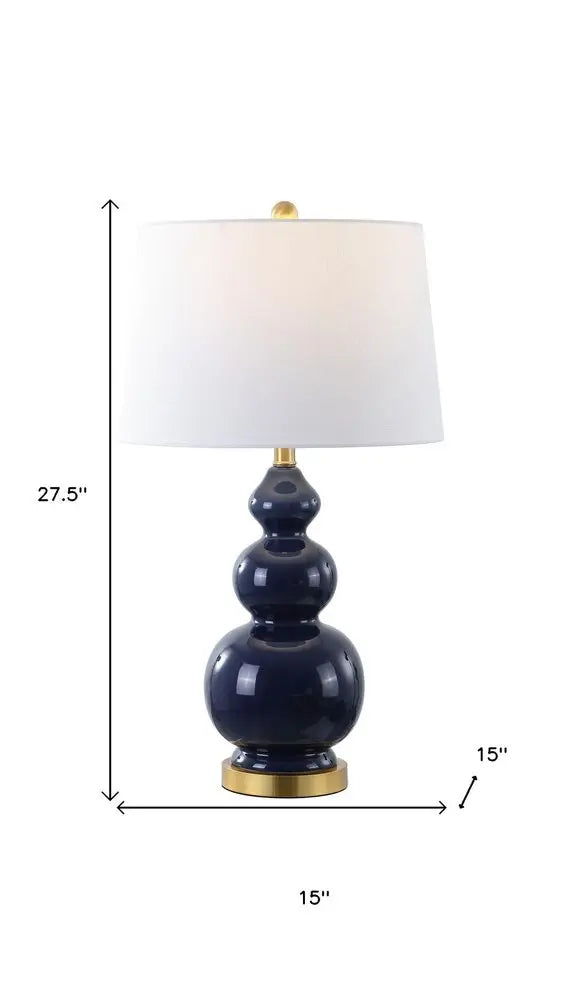 28" Gold Novelty Table Lamp LED With Drum Shade HomeRoots