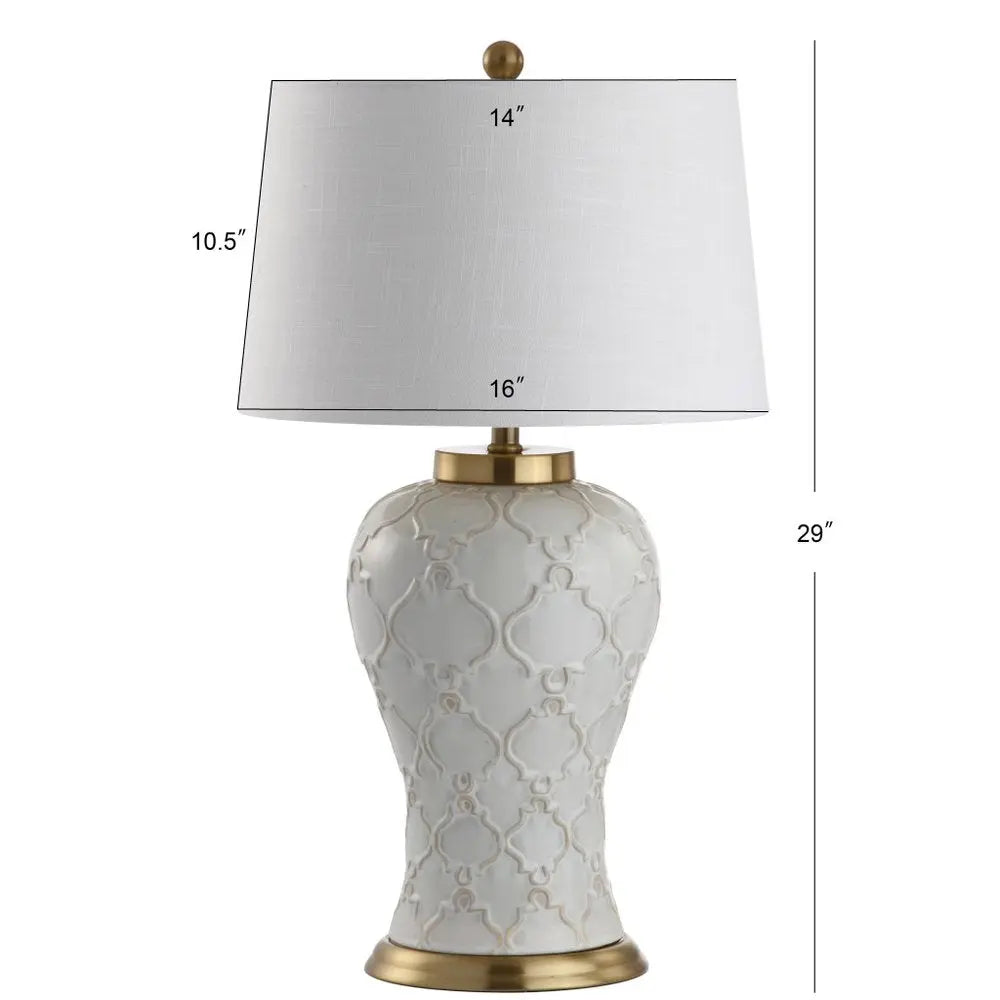29" Gold Novelty Table Lamp LED With Drum Shade HomeRoots