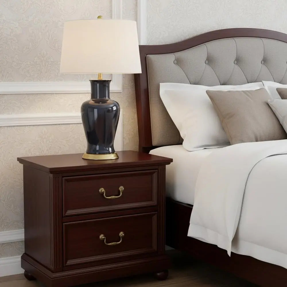 29" Gold Urn Table Lamp LED With Drum Shade HomeRoots