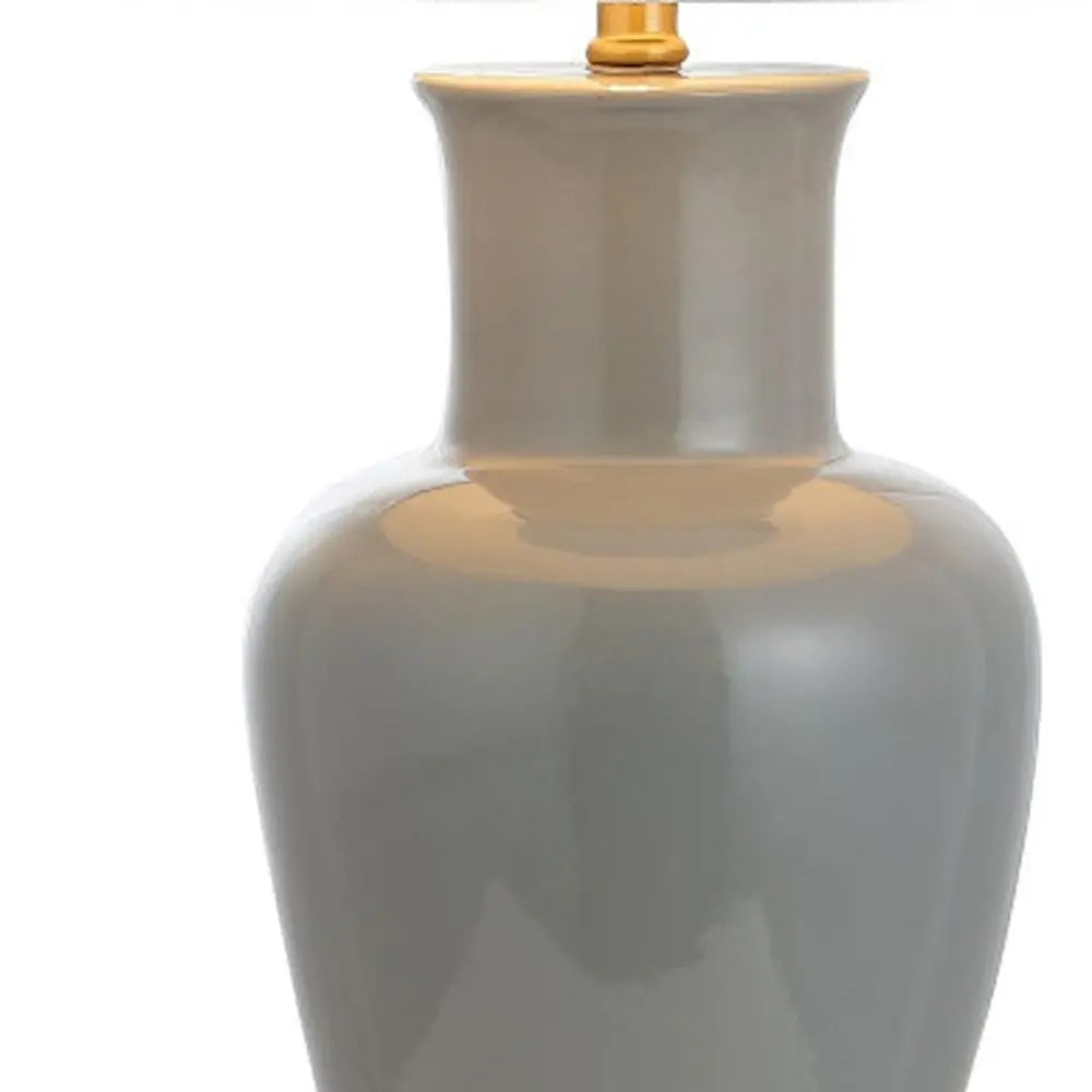 29" Gold Urn Table Lamp LED With Drum Shade HomeRoots