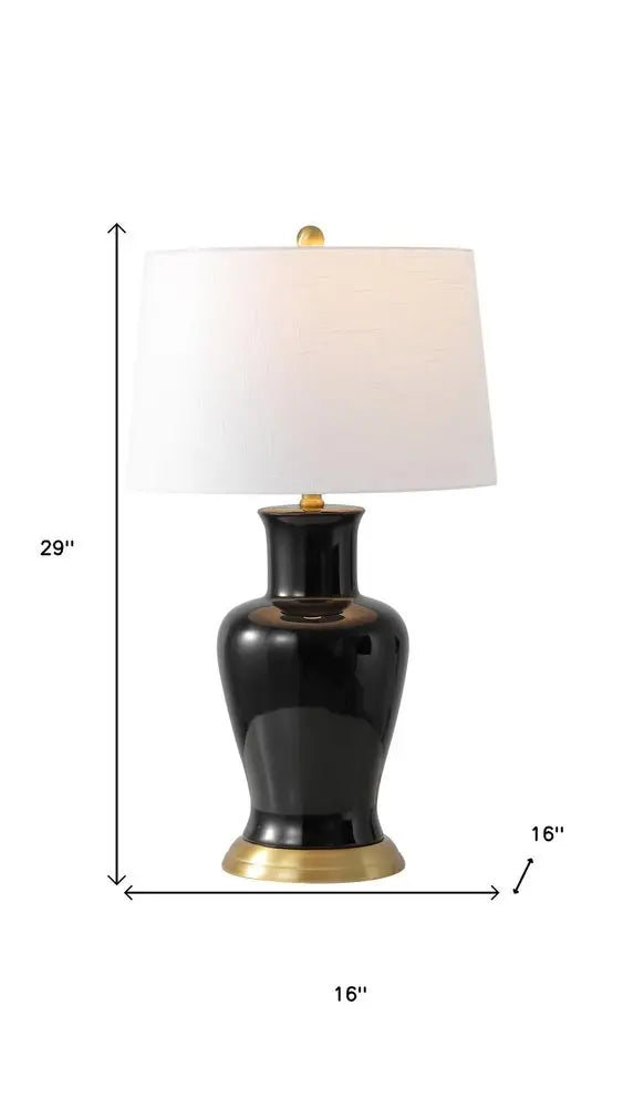 29" Gold Urn Table Lamp LED With Drum Shade HomeRoots