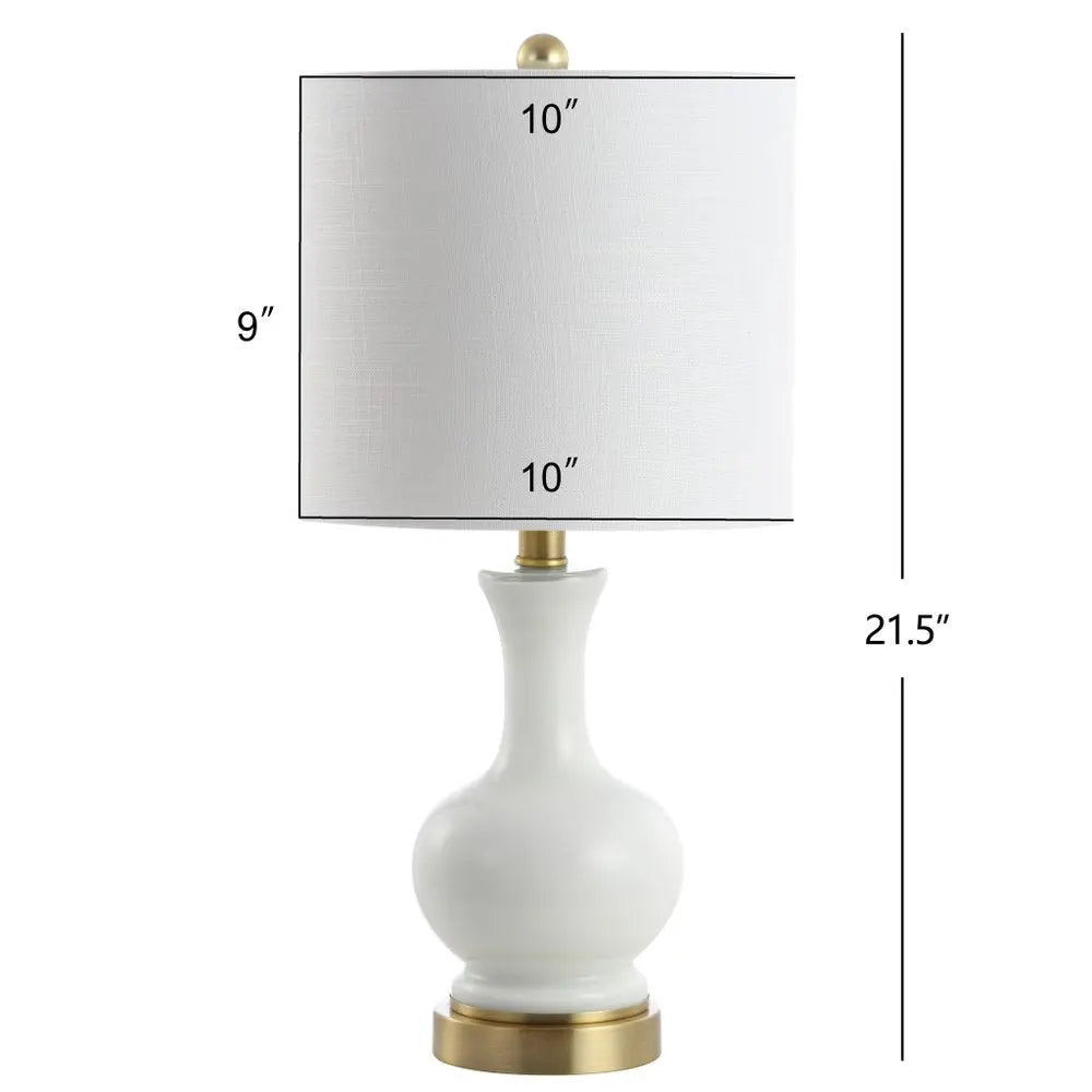 Set of Two 22" Gold Novelty Table Lamps LED With Globe Shades HomeRoots