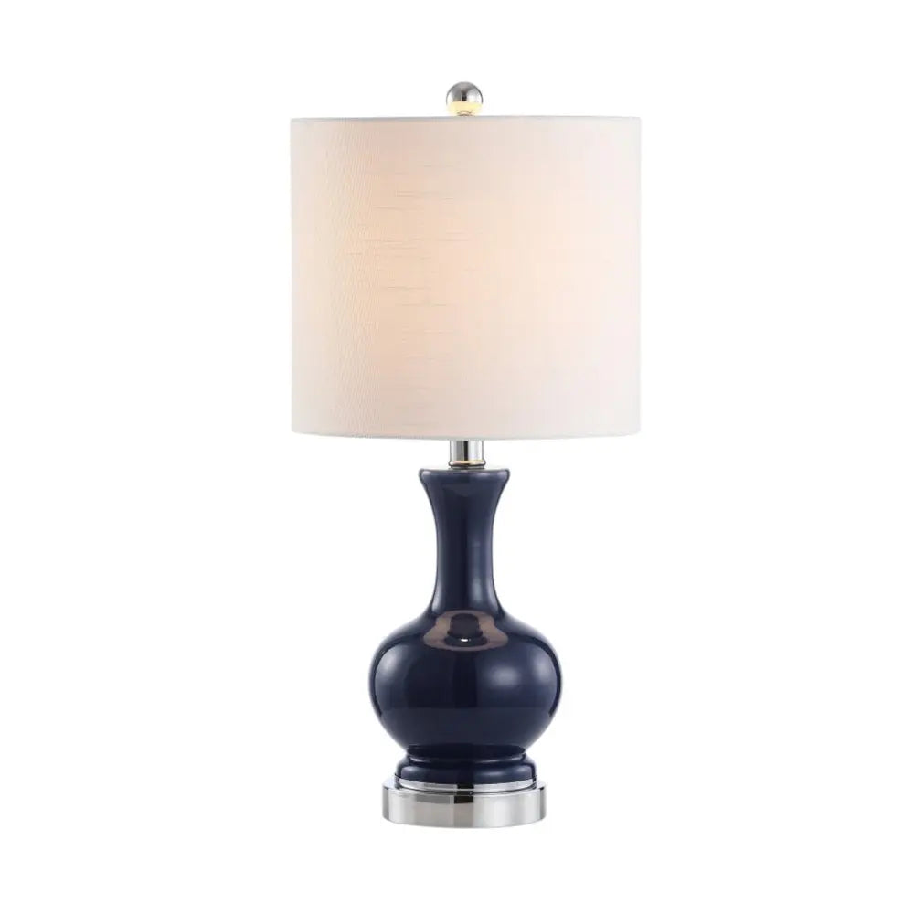 Set of Two 22" Silver Novelty Table Lamps LED With Globe Shades HomeRoots