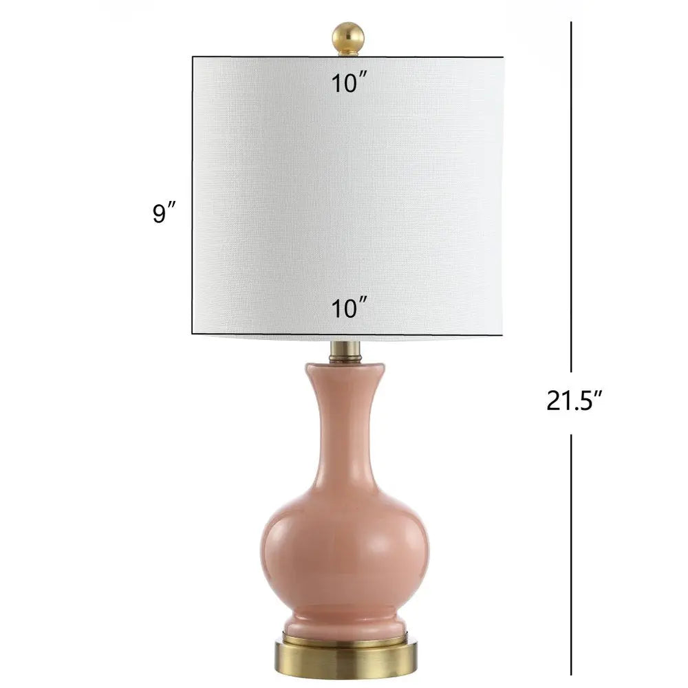 Set of Two 22" Gold Novelty Table Lamps LED With Globe Shades HomeRoots