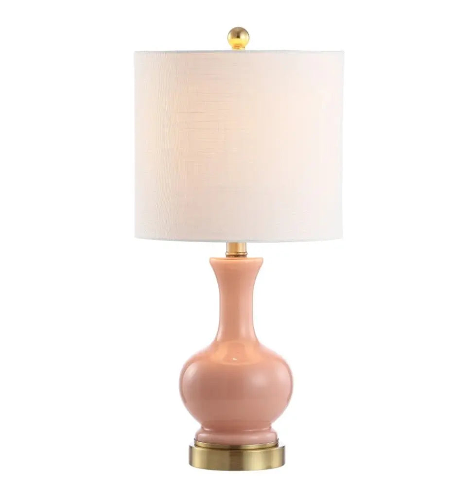 Set of Two 22" Gold Novelty Table Lamps LED With Globe Shades HomeRoots
