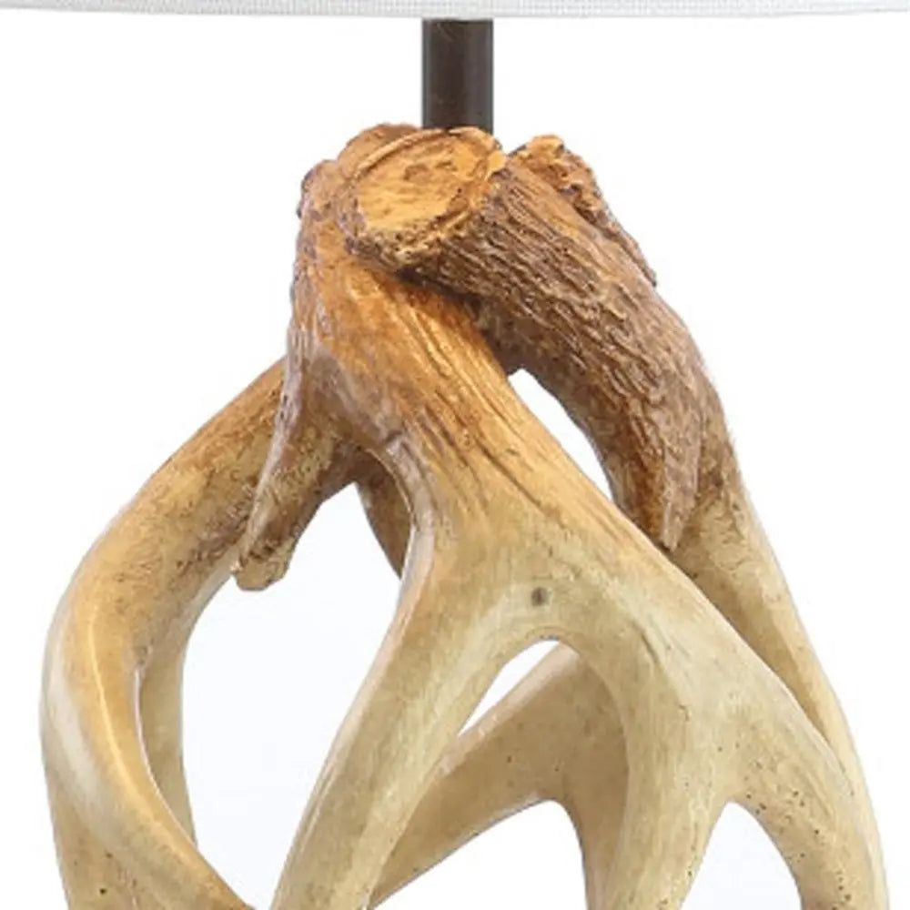 19" Brown Novelty Table Lamp LED With Globe Shade HomeRoots