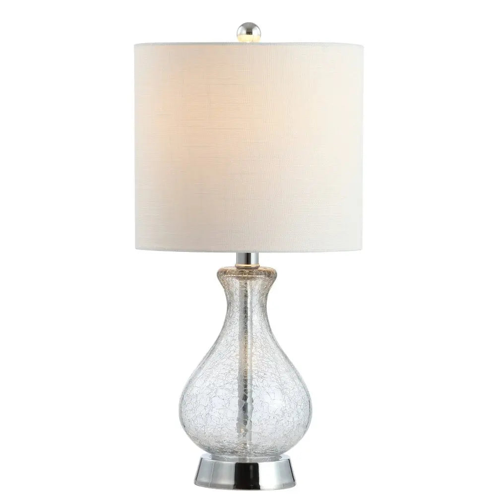 21" Silver Novelty Table Lamp LED With Globe Shade HomeRoots