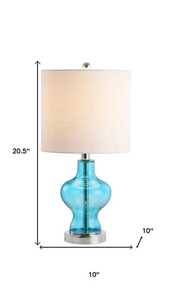 21" Silver Novelty Table Lamp LED With Globe Shade HomeRoots