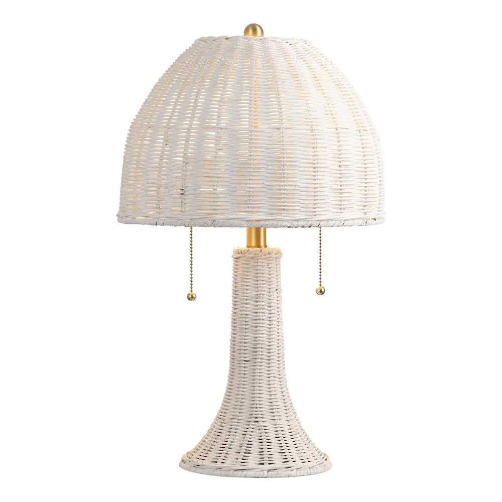 22" White Table Lamp LED With Dome Shade HomeRoots