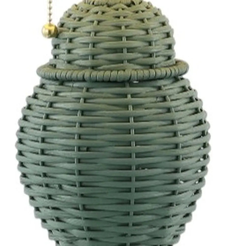 Set of Two 21" Green Urn Table Lamps LED With Empire Shades HomeRoots
