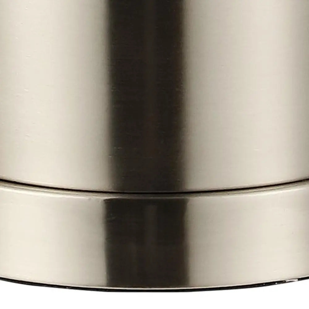 Set of Two 26" Nickel Novelty Table Lamps LED With Empire Shades HomeRoots