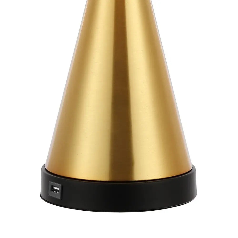 Set of Two 26" Black Novelty Table Lamps LED With Empire Shades HomeRoots