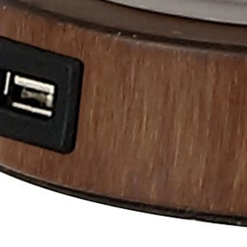 23" Brown Gourd Desk Lamp LED With Empire Shade HomeRoots