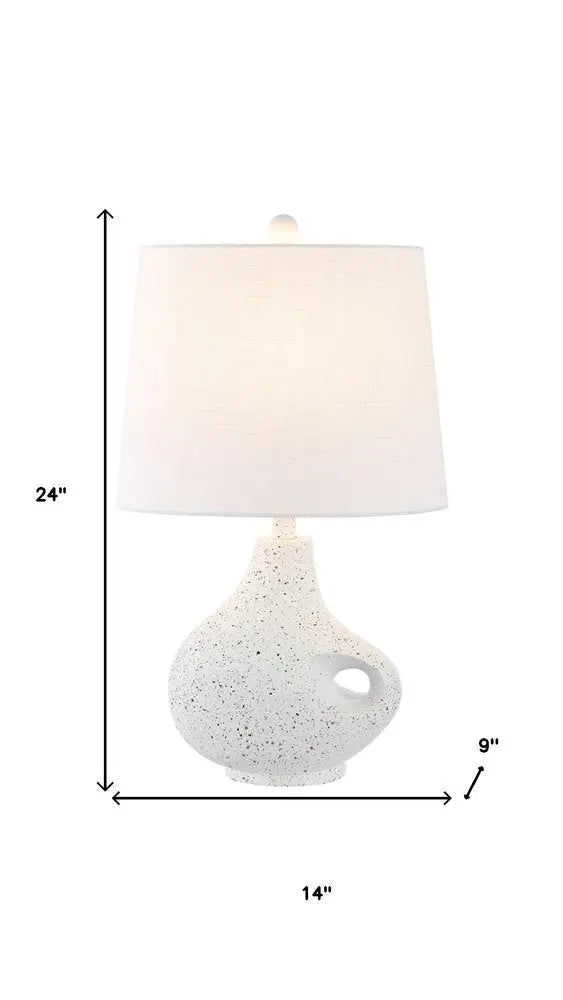 24" Clear Gourd Table Lamp LED With Novelty Shade HomeRoots