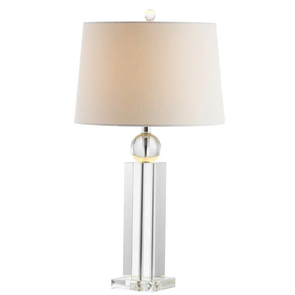 29" Clear Novelty Table Lamp LED With Drum Shade HomeRoots