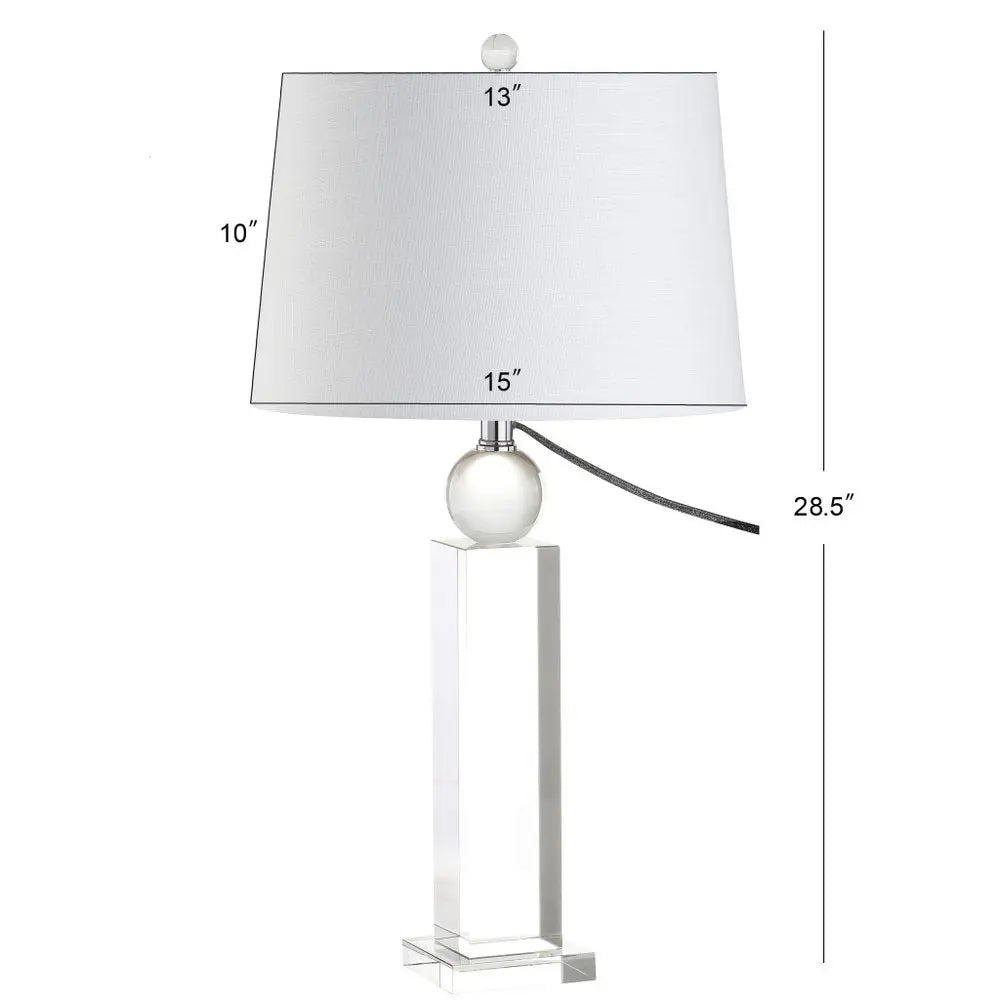 29" Clear Novelty Table Lamp LED With Drum Shade HomeRoots