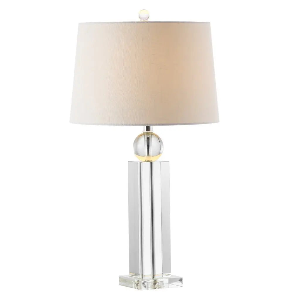 29" Clear Novelty Table Lamp LED With Drum Shade HomeRoots