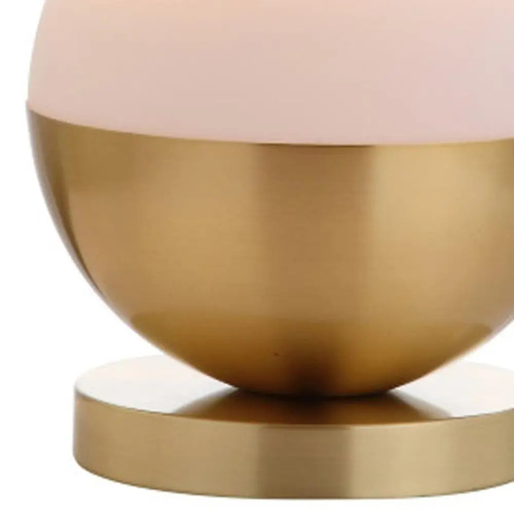 24" Gold Novelty Table Lamp LED With Drum Shade HomeRoots