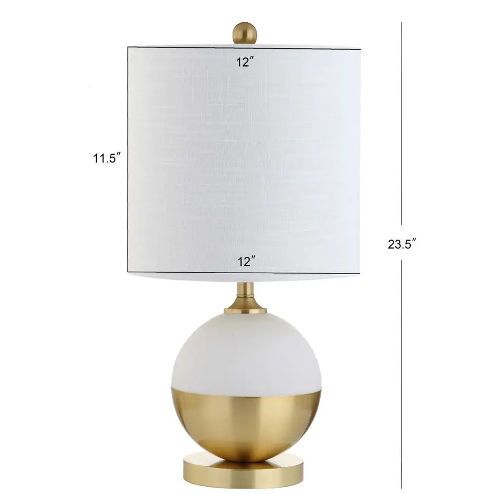 24" Gold Novelty Table Lamp LED With Drum Shade HomeRoots