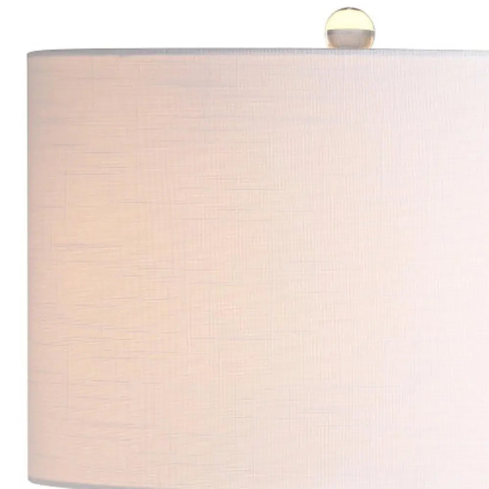 26" Clear Novelty Table Lamp LED With Drum Shade HomeRoots
