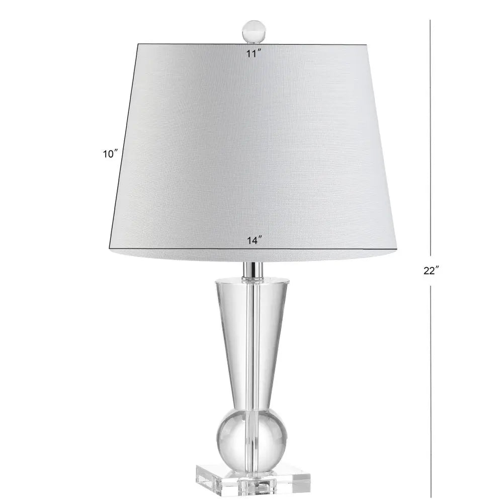 22" Clear Novelty Table Lamp LED With Empire Shade HomeRoots