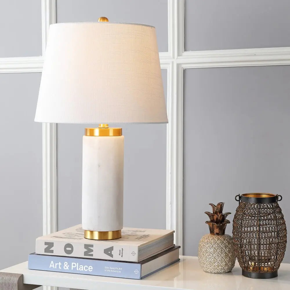 23" Gold Novelty Table Lamp LED With Drum Shade HomeRoots