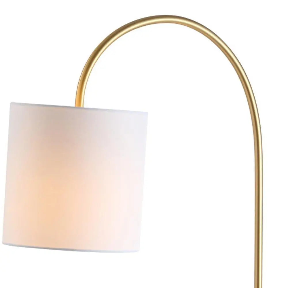 25" White Novelty Table Lamp LED With Drum Shade HomeRoots