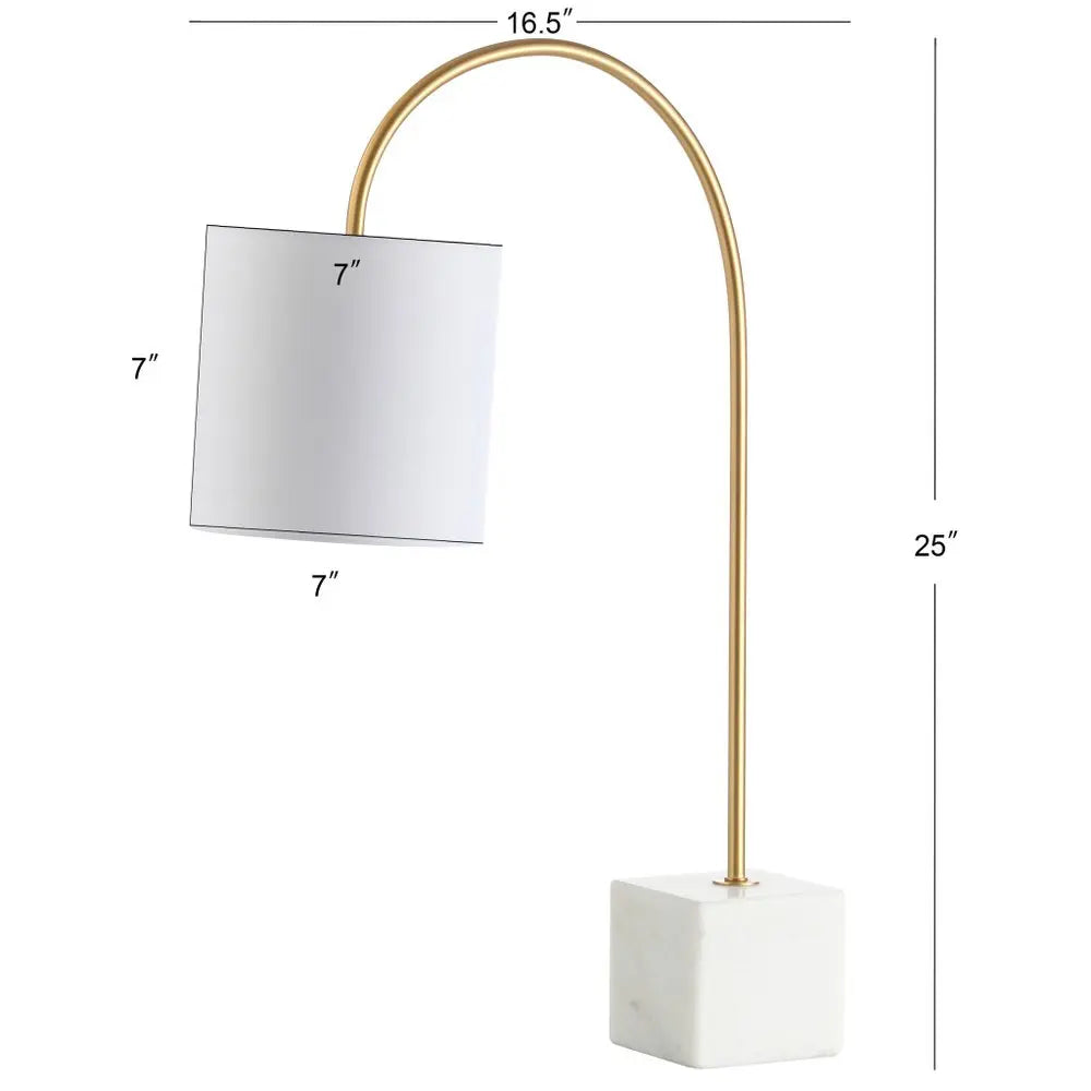 25" White Novelty Table Lamp LED With Drum Shade HomeRoots