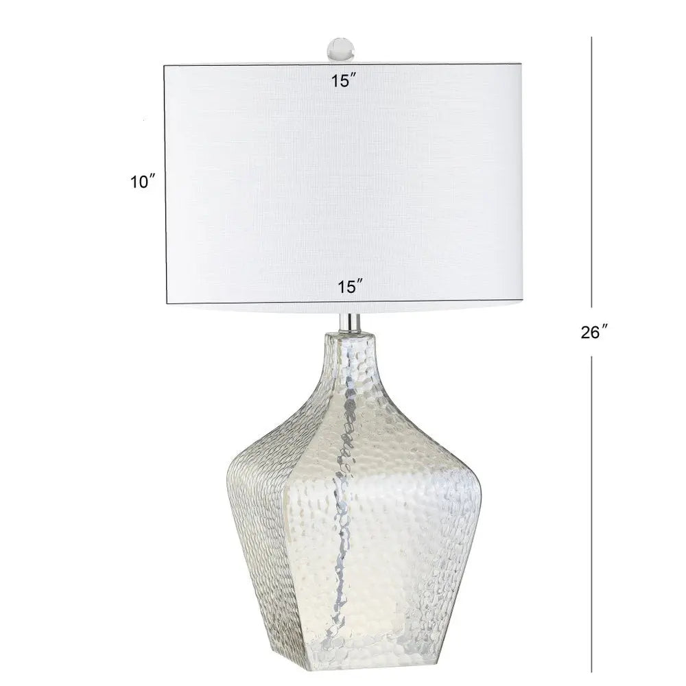 26" Clear Novelty Table Lamp LED With Drum Shade HomeRoots
