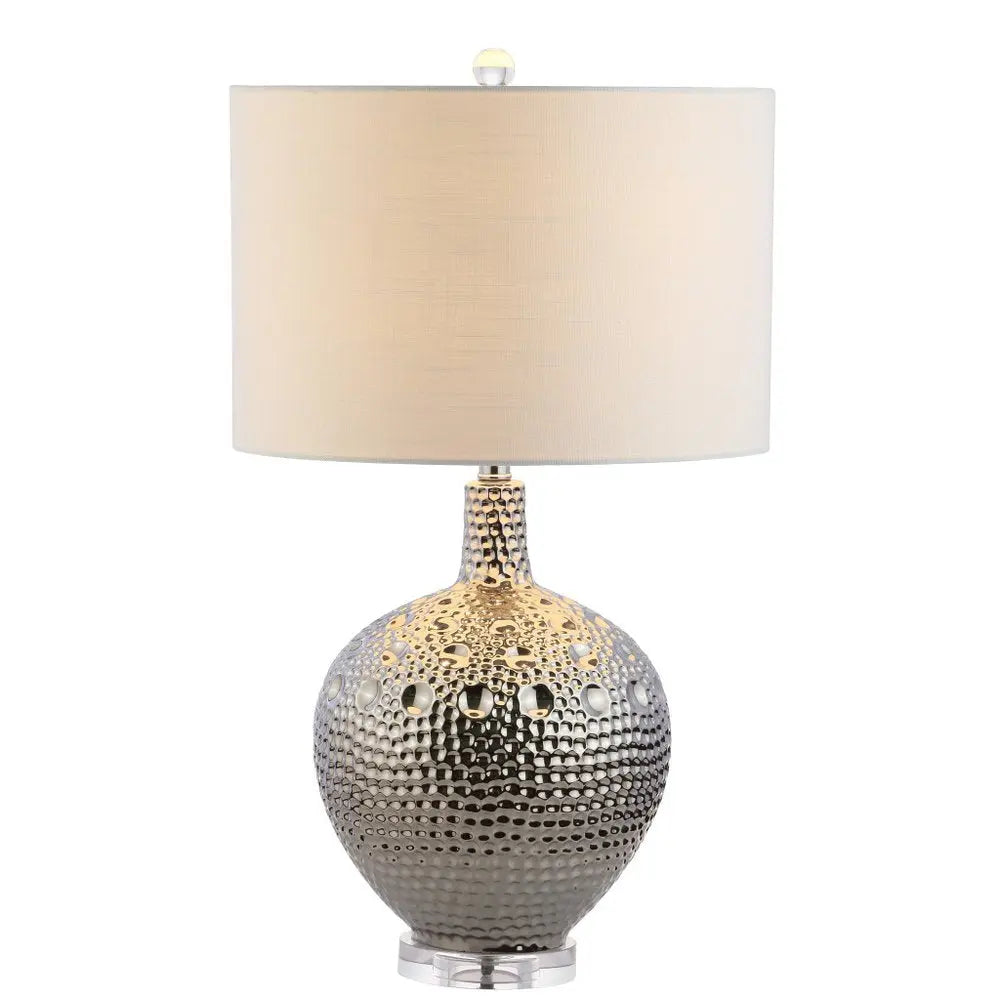 27" Clear Novelty Table Lamp LED With Drum Shade HomeRoots