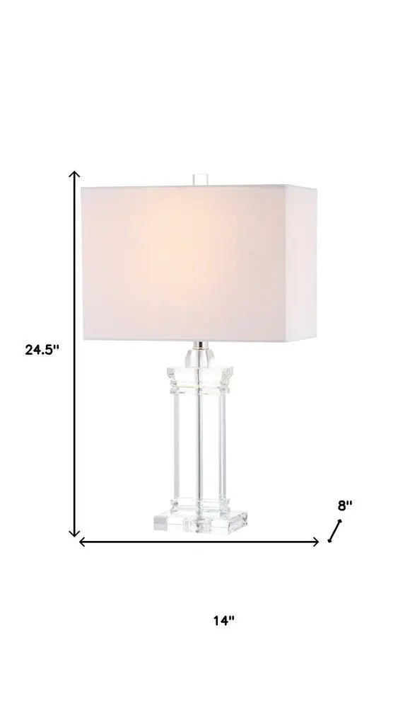 25" Clear Novelty Table Lamp LED With Shade HomeRoots