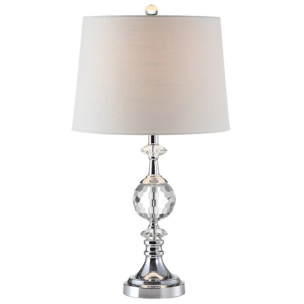 26" Silver Novelty Table Lamp LED With Drum Shade HomeRoots
