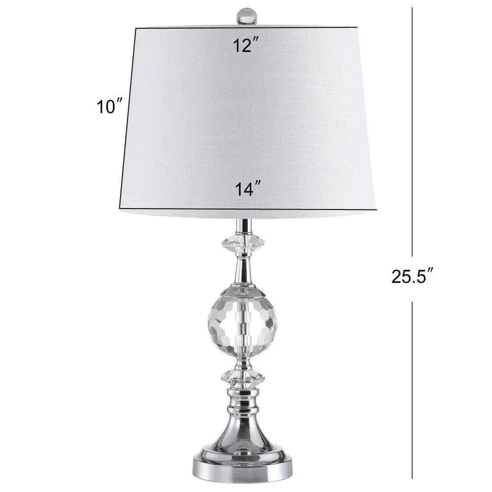 26" Silver Novelty Table Lamp LED With Drum Shade HomeRoots