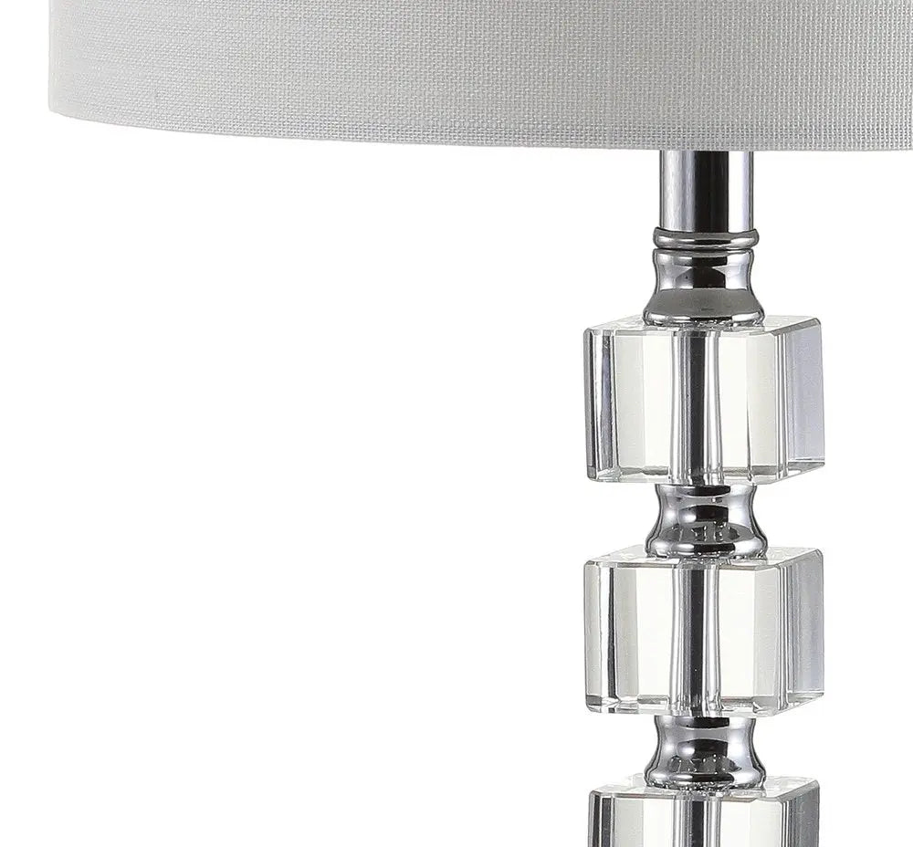 Set of Two 22" Silver Novelty Table Lamps LED With Drum Shades HomeRoots