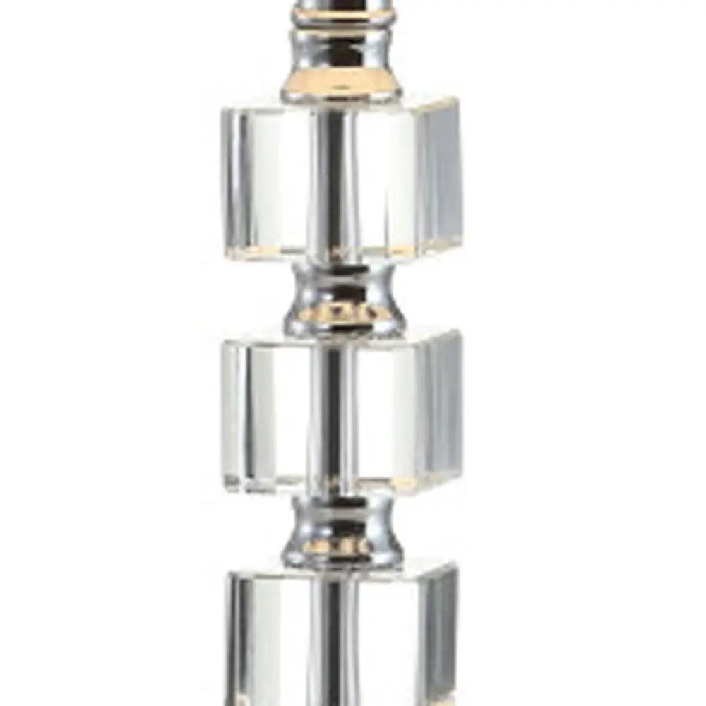 Set of Two 22" Silver Novelty Table Lamps LED With Drum Shades HomeRoots