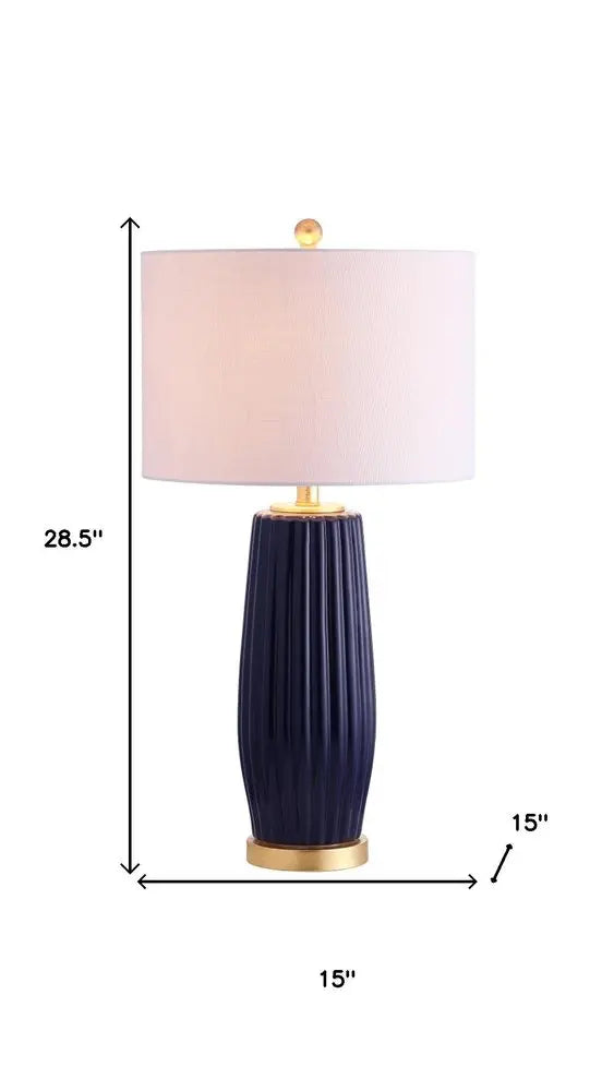 29" Gold Novelty Table Lamp LED With Drum Shade HomeRoots