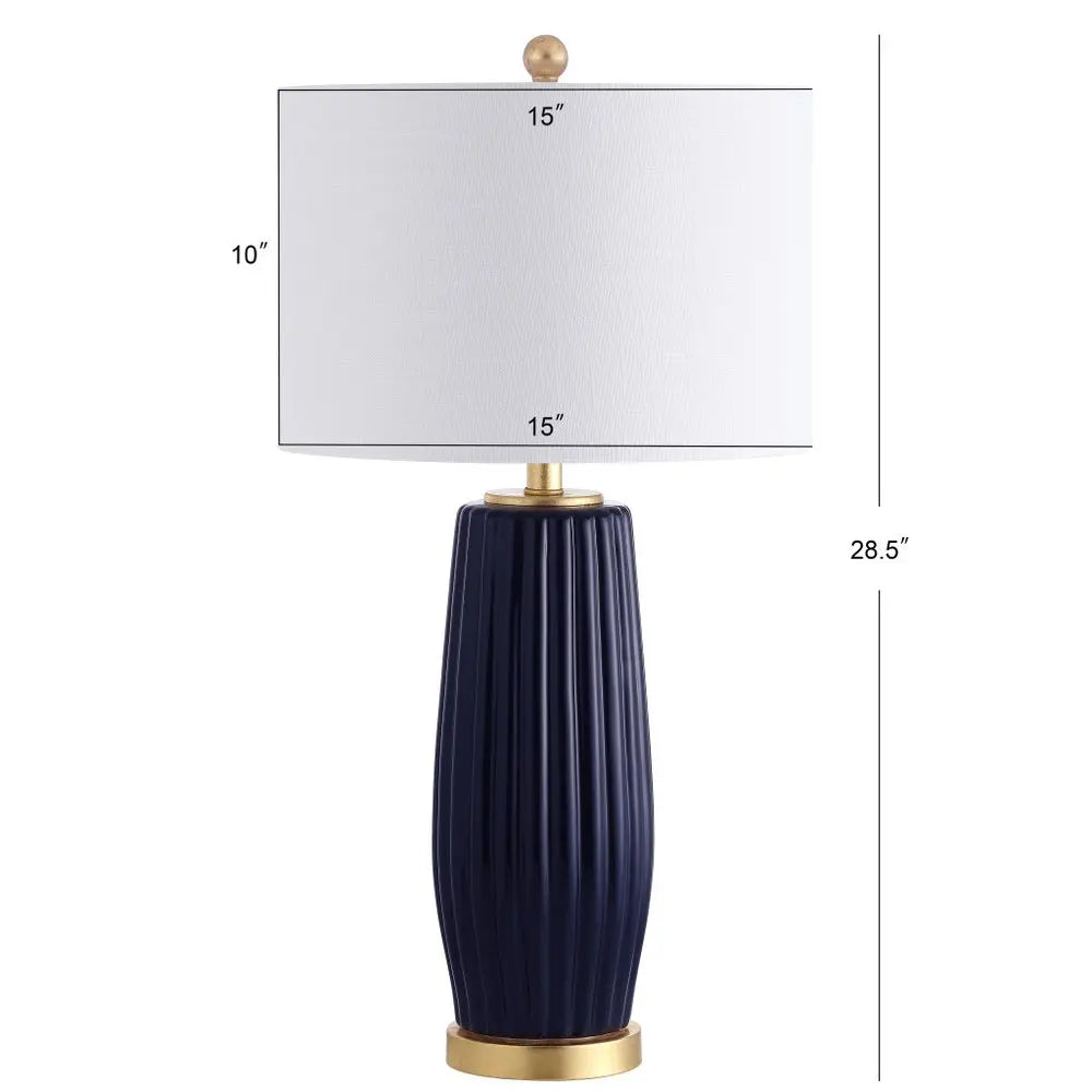 29" Gold Novelty Table Lamp LED With Drum Shade HomeRoots
