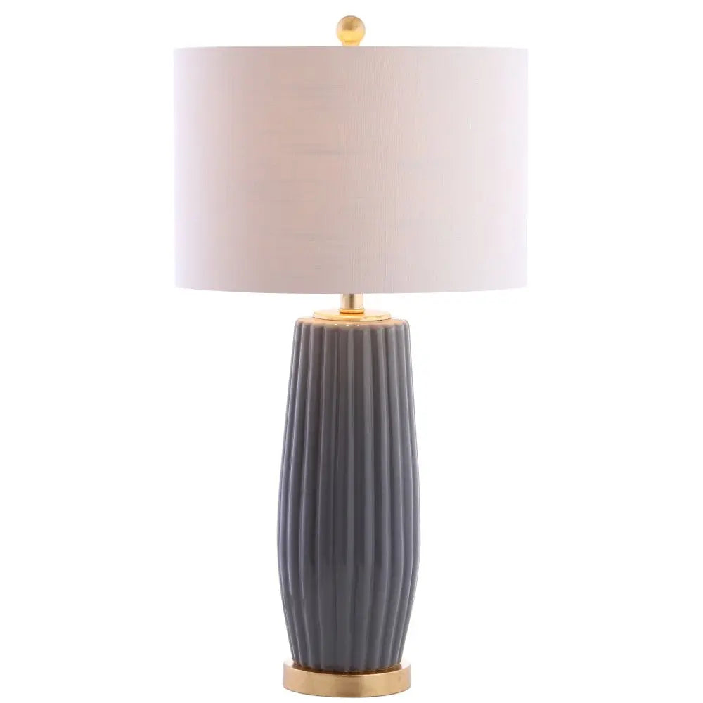 29" Gold Novelty Table Lamp LED With Drum Shade HomeRoots