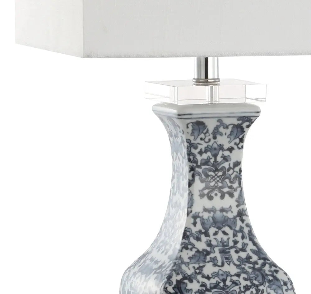 28" Clear Novelty Table Lamp LED With Square Shade HomeRoots