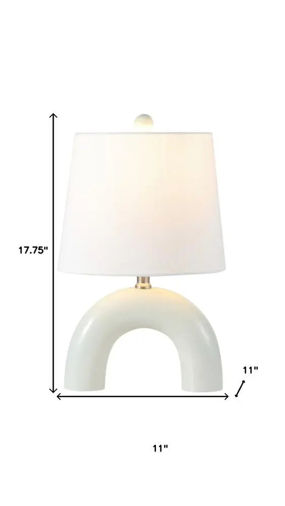 Set of Two 18" Clear Novelty Table Lamps LED With Empire Shades HomeRoots