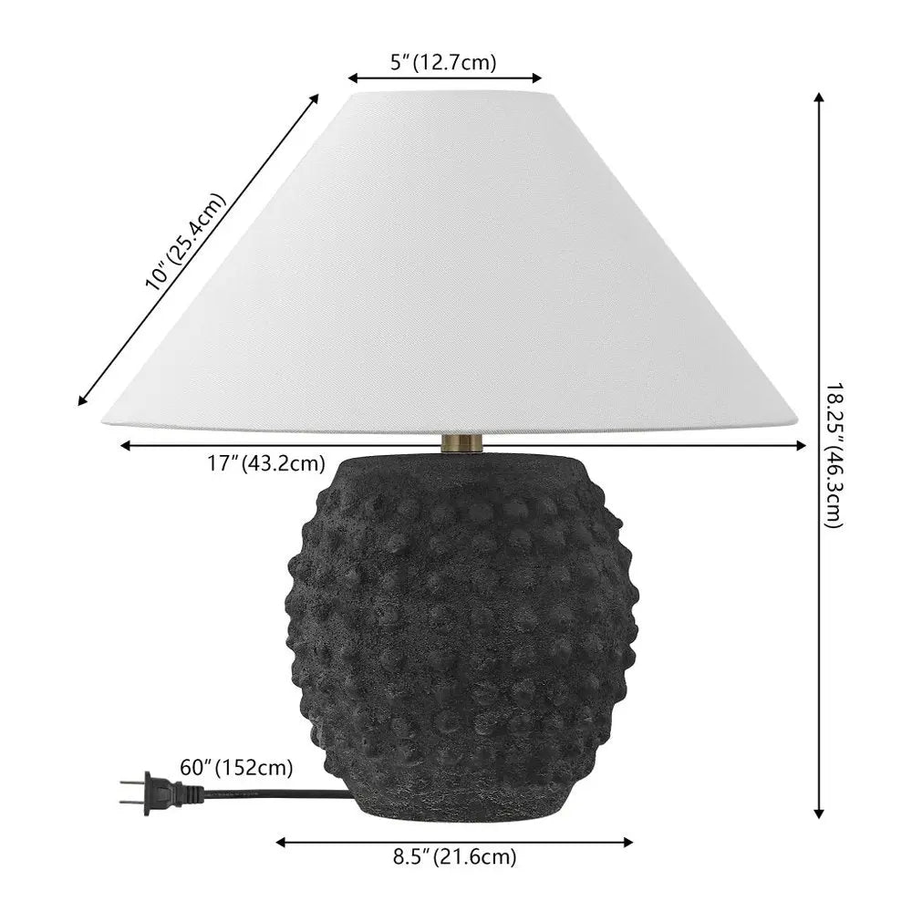 Set of Two 18" Clear Novelty Table Lamps LED With Empire Shades HomeRoots