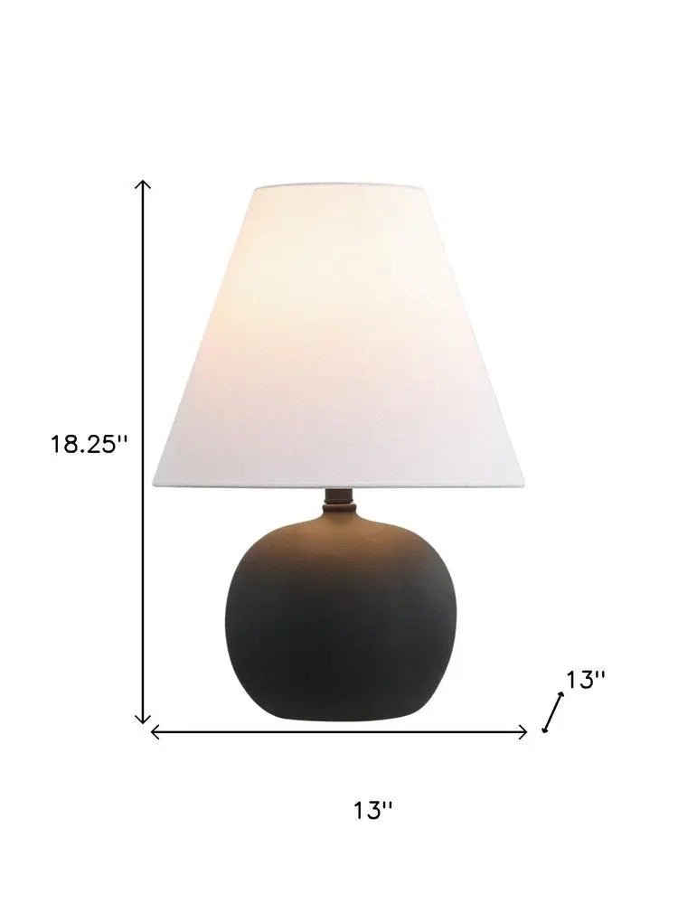 Set of Two 18" Clear Novelty Table Lamps LED With Cone Shades HomeRoots