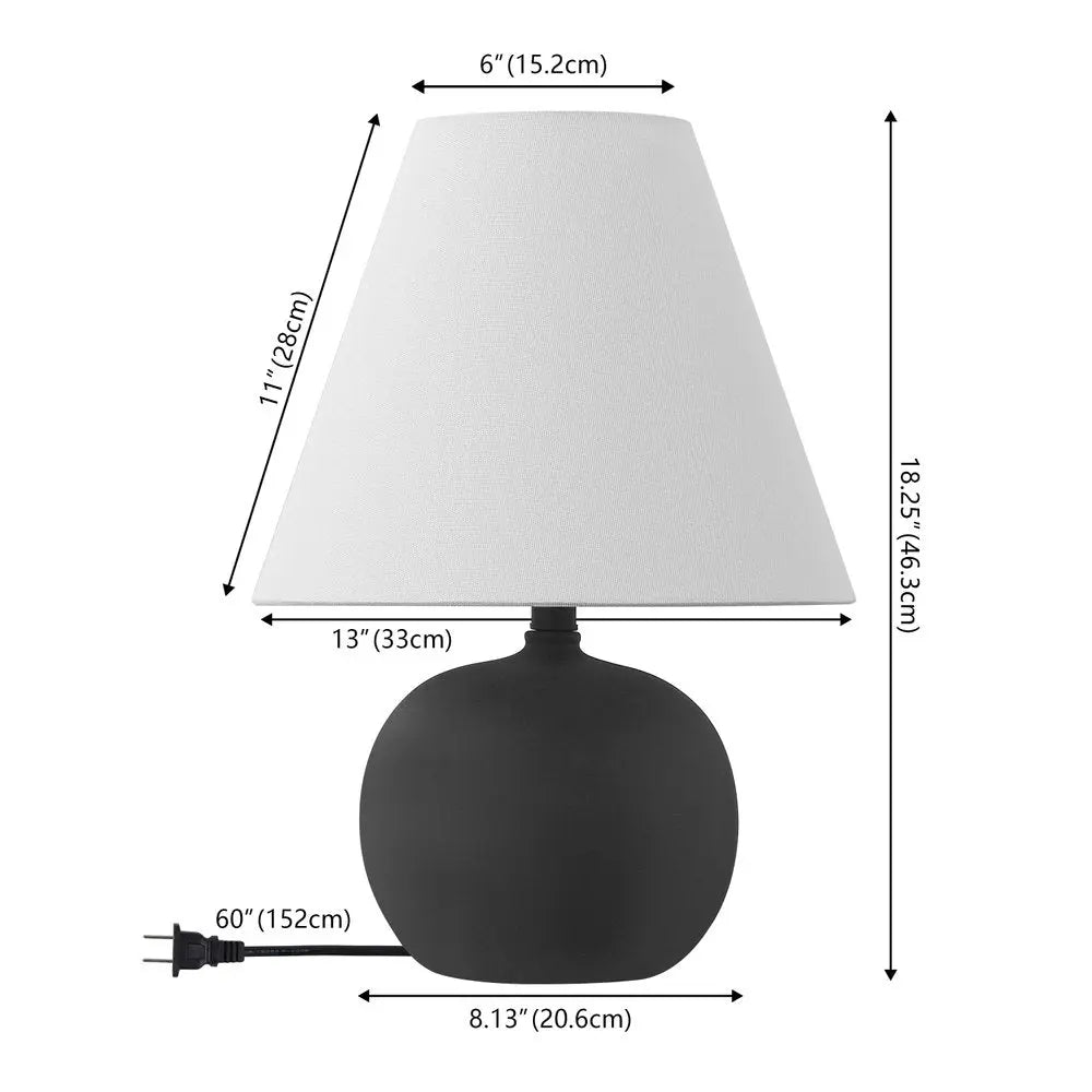 Set of Two 18" Clear Novelty Table Lamps LED With Cone Shades HomeRoots