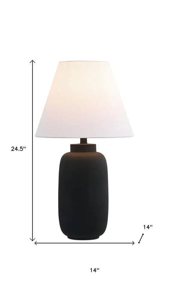 Set of Two 25" Clear Urn Table Lamps LED With Cone Shades HomeRoots