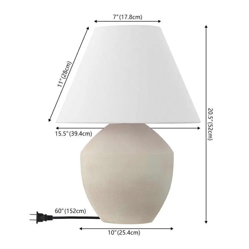 Set of Two 21" Clear Novelty Table Lamps LED With Empire Shades HomeRoots