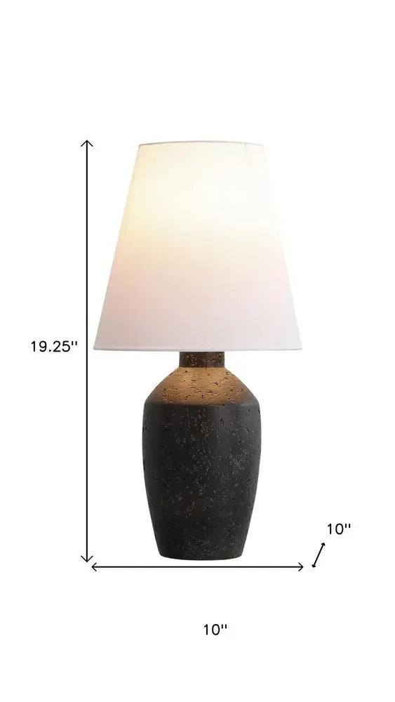 Set of Two 19" Clear Urn Table Lamps LED With Empire Shades HomeRoots